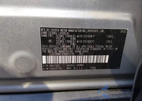 2022 Toyota Rav4 Hybrid Xle z USA, uszkodzony, nr VIN 4T3RWRFV5NU050795